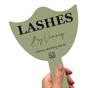 ZZTINGC Personalised Eyelash Technician Prop, Lash Room Decor, Lash Tech Mirror Prop, Eyelash Mirror, Handheld Mirror Social Media Prop(Color3)