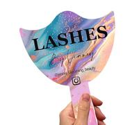 ZZTINGC Personalised Eyelash Technician Prop, Lash Room Decor, Lash Tech Mirror Prop, Eyelash Mirror, Handheld Mirror Social Media Prop(Color12)