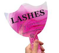 ZZTINGC Personalised Eyelash Technician Prop, Lash Room Decor, Lash Tech Mirror Prop, Eyelash Mirror, Handheld Mirror Social Media Prop(Color2)