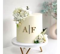 ZZTINGC Personalized Wedding & Birthday Cake Toppers, Custom Couple Initials, 1 Count, Plastic, One Color, Perfect for Weddings, Engagements, Birthdays, Anniversaries