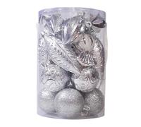 ZZTWER 21 PCS Christmas Tree Balls, Colorful Plastic Hanging Ornaments for Holiday Party Home Decor Novelty Decorations(Wei)