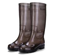ZZTWER High-Top Waterproof Rain Boots, Quick-Dry Non-Slip Work Boots with Thickened Sole for Outdoor, Gardening, and Heavy Duty Wellies(Nero,6 UK)