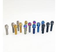 ZZTWER Machine Screw 1pc Titanium Ti M5X16mm M5X18mm M5X20mm Bolts Allen Hex Bike Tapered Head Screw With Washer Biycle Accessory Metric