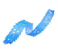 ZZTWER Performance props Featuring a 3D dragon head and peacock feather patternOutdoor fitness propSuitable for folk dance performances Square dance(Blu)