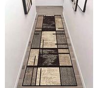 ZZUU Geometric Trellis Runner Rug，Rubber Backed Non Slip，Washable,Soft Touch Runner Rug For Living Room/Kitchen/Hallway/Bedroom/Corridor