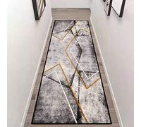 ZZUU Geometric Trellis Runner Rug,Rubber Backed Non Slip,Washable,Soft Touch Runner Rug For Living Room/Kitchen/Hallway/Bedroom/Corridor