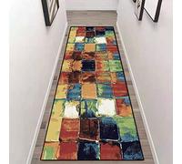 ZZUU Geometric Trellis Runner Rug,Rubber Backed Non Slip,Washable,Soft Touch Runner Rug For Living Room/Kitchen/Hallway/Bedroom/Corridor