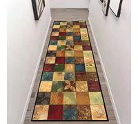 ZZUU Geometric Trellis Runner Rug，Rubber Backed Non Slip，Washable,Soft Touch Runner Rug For Living Room/Kitchen/Hallway/Bedroom/Corridor