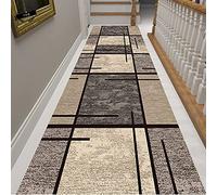 ZZUU Modern Geometric Trellis Pattern Carpet Runners For Hallways - Non Slip And Washable,Hardwearing Machine Washable Kitchen Hall Bathroom Runner Mat Rug Custom