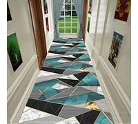 ZZUU Modern Geometric Trellis Pattern Carpet Runners For Hallways - Non Slip And Washable,Hardwearing Machine Washable Kitchen Hall Bathroom Runner Mat Rug Custom