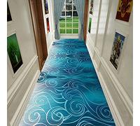 ZZUU Modern Geometric Trellis Pattern Carpet Runners For Hallways - Non Slip And Washable,Hardwearing Machine Washable Kitchen Hall Bathroom Runner Mat Rug Custom