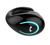 zZUupy Single Wireless Headphones Touch Control Ear Clip Bluetooth Headphones Works on Smartphones Music Headset Black