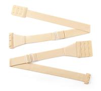 ZZV Low Back Bra Converter,2 Sides Adjustable Bra Strap Extender Converter, Backless Bra Strap Extenders with 2,3 Hooks, Beige-1, One size