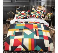 ZZVRMCYLD Abstract geometric 3D Pattern Duvet Cover 3pc Premium Microfibre Easy Care Modern vector Quilt Cover 2 Pillowcases Concealed Zipper Bedding Couples & Families King（220x240cm）