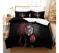 ZZVRMCYLD Death God Duvet Cover Sets 3 PCS Hotel Quality Quilt Cover Bedding Bed Covers with Pillowcases with Zipper Closure Ultra Soft Anti Allergic Microfiber Single（140x200cm）