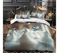 ZZVRMCYLD ghost dancers 3D Print Comforter Cover 3-Piece Premium Microfibre Stain-Resistant ethereal motion Quilt Cover 2 Pillow Shams Zippered Closure Bed Ensemble Family Guests Single (135x200cm)