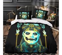 ZZVRMCYLD Gothic priest 3D Printing Quilt Cover 3-Piece Microfiber Lightweight Breathable Dark fantasy illustration Comforter Cover 2 Pillowcases Hidden Zipper Bed Set Girls Bedroom King（220x240cm）