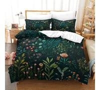 ZZVRMCYLD Green Duvet Cover 3 PCS Hotel Quality Quilt Cover Bedding Set Bed Covers with Pillowcases with Zipper Closure Breathable Stylish Comforter Double（200x200cm）