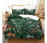 ZZVRMCYLD Green Duvet Cover Set 3 PCS Hotel Quality Quilt Cover Bedding Set Bed Covers with Pillowcases with Zipper Closure Ultra Soft Anti Allergic Microfiber King（220x240cm）