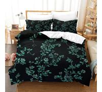ZZVRMCYLD Green Duvet Cover Sets 3 PCS Hotel Quality Quilt Cover Bedding Set Bed Covers with Pillowcases with Zipper Closure Ultra Soft Anti Allergic Microfiber Single（140x200cm）