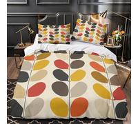 ZZVRMCYLD Leaf pattern 3D Print Duvet Cover 3pcs Microfibre Breathable Kids Decor Modern abstract design Comforter Cover 2 Matching Pillowcases Zipper Closure Bedding Kids & Girls Single（140x200cm）