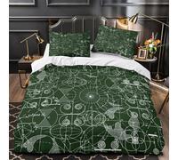ZZVRMCYLD mathematical diagrams 3D Print Quilt Cover 3-Piece Microfiber Lightweight Breathable geometric design Comforter Cover 2 Pillowcases Hidden Zipper Bed Set Girls Bedroom Super king（260x220cm）