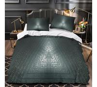 ZZVRMCYLD mystic symbol 3D Pattern Duvet Cover 3pcs Microfibre Breathable Kids Decor ancient esoteric Comforter Cover 2 Matching Pillowcases Zipper Closure Bedding Kids & Girls Super king（260x220cm）