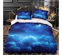 ZZVRMCYLD Night sky 3D Pattern Duvet Insert Cover 3pc Premium Microfibre Light Starry celestial scene Quilt Cover 2 Pillowcases Concealed Zipper Bedroom Decor Teens Young Adults Super king（260x220cm）