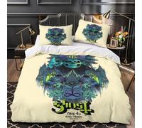 ZZVRMCYLD skull priest 3D Print Comforter Cover 3-Piece Premium Microfibre Stain-Resistant gothic horror Quilt Cover 2 Pillow Shams Zippered Closure Bed Ensemble Family Guests King（220x240cm）