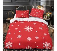 ZZVRMCYLD SnowflakePattern 3D Print Duvet Cover Set 3pcs Ultra-Soft Microfibre Skin-Friendly Quilt Cover 2 Pillow Shams Zippered Closure Machine Washable Kids Teens Room Super king（260x220cm）