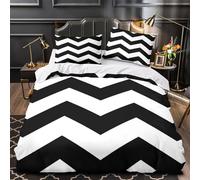 ZZVRMCYLD zigzag pattern 3D Pattern Comforter Cover 3pcs Ultra-Soft Microfibre Skin-Friendly Quilt Cover 2 Pillow Shams Zippered Closure Machine Washable Kids & Teens Super king（260x220cm）