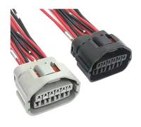 ZZWFMW 1/5 Sets 10 Pin Waterproof Gearbox Auto Shift Lock Socket Wiring Harness Plug MG641288-4 7283-8700-30(10p female A B,1 S)