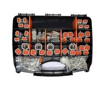 ZZWFMW 1 BOX 226 Pcs Series Waterproof Connector Wire Kit Repair Tool Box DTP06-2S DTP06-4S DTP04-2P DTP04-4P(Dark Grey)