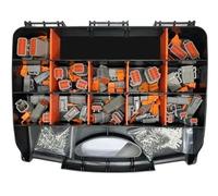 ZZWFMW 324 Pcs Waterproof Connector Kit Repair Tool Box DTM06-2S DTM04-2P DTM06-3S DTM04-3P DTM06-4S DTM04-4P DTM06-12S DTM04-12P(Dark Grey)