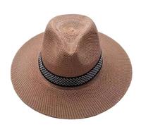 zzwllong Middle-aged and elderly hats men's summer shade straw hat middle-aged men's top hat sunscreen hat old man sun hat dad cool hat