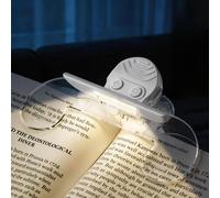 ZZWS Book Reading Light, Rechargeable Clip on Booklight, 3 Color Brightness Adjustable, Book Page Holder with Light for Reading in Bed, Eye-Caring for Book Lovers