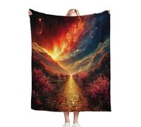 ZZXHG Blanket King Size Colourful Sunset, Weighted Blankets Thick for Adults Teens, Fluffy Fleece Throw Blankets Large, Reversible Microfiber Sofa Blanket for Bed Chairs Office