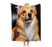 ZZXHG Blanket Throw for Adults 3D Animal Dog, Plush Flannel Blanket for Bed King Size, Soft Reversible Microfiber Fluffy Fleece Throws Large for Couch Car Sofa, 220x240 cm_A12515