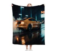 ZZXHG Blanket Throw for Adults 3D sports car, Plush Flannel Blanket for Bed King Size, Soft Reversible Microfiber Fluffy Fleece Throws Large for Couch Car Sofa, 150x200 cm_j9695