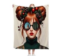 ZZXHG Blanket Unisex 30x40 Inch Christmas Girl, Kids Throws Blankets Thick for Bed Sofa Chairs, Lightweight Flannel Plush Blankets for Boy Girl, Warm Microfiber Fluffy Fleece Throws_A17210