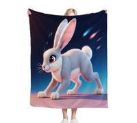 ZZXHG Blanket Unisex 30x40 Inch Easter Bunny, Kids Throws Blankets Thick for Bed Sofa Chairs, Lightweight Flannel Plush Blankets for Boy Girl, Warm Microfiber Fluffy Fleece Throws_j10250