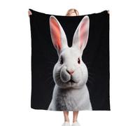 ZZXHG Blanket Unisex 30x40 Inch Easter Bunny, Kids Throws Blankets Thick for Bed Sofa Chairs, Lightweight Flannel Plush Blankets for Boy Girl, Warm Microfiber Fluffy Fleece Throws_j10358