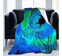 ZZXHG Blue Ocean Turtle Flannel Blanket King Size, Weighted Blankets Thick for Adults Teens, Fluffy Fleece Throw Blankets Large, Reversible Microfiber Sofa Blanket for Bed Chairs Office