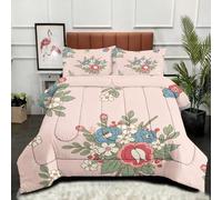 ZZXHG Duvet Single Size All Season Reversible | Modern Print, Breathable Machine Washable Lightweight Comforter with 2 Pillowcases (50x75cm), Microfiber Polycotton Quilt for Bedroom, Home, Hotel_4292a