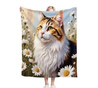 ZZXHG Flannel Blanket King Size 230 x 270 cm, Yellow Animal Cat, Microfiber Fleece Throw Sofa Blanket for Adults Kids, Soft Lightweight Bed Blanket for All Season, Fluffy Thick Throw_h171