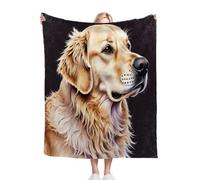ZZXHG Flannel Blanket King Size 230 x 270 cm, Yellow Animal Dog, Microfiber Fleece Throw Sofa Blanket for Adults Kids, Soft Lightweight Bed Blanket for All Season, Fluffy Thick Throw_h52