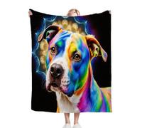 ZZXHG Kids Fleece Throw Blankets Colorful Animal Dog, Warm Flannel Blanket for Single Bed, Soft Microfiber Thick Throw for Boys Girls, Fluffy Blanket for Sofa Couch Bedspread_2036a
