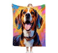 ZZXHG Kids Fleece Throw Blankets Colorful Cartoon Dog, Warm Flannel Blanket for Single Bed, Soft Microfiber Thick Throw for Boys Girls, Fluffy Blanket for Sofa Couch Bedspread_1901a