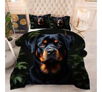 ZZXHG King Duvet Black Animal Dog Adult, Feels Like Down, Luxurious Quilt, Soft and Comfy, Down Alternative Ultra-Soft Plush Breathable Duvet with 2 Pillowcases