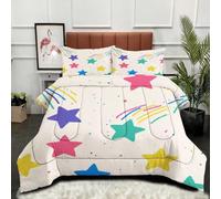ZZXHG King Duvet Star Print, Feels Like Down, Luxurious Quilt, Soft and Comfy, Down Alternative Ultra-Soft Plush Breathable Duvet with 2 Pillowcases_7349a